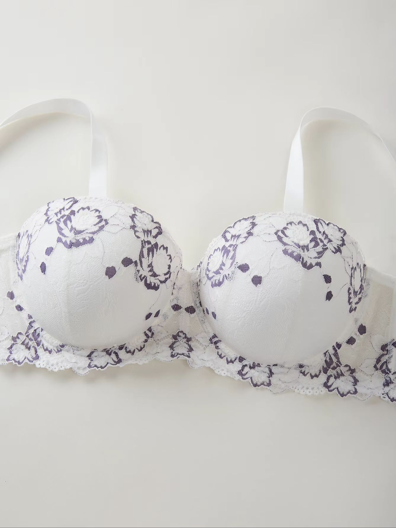 Plus Size Lace & Embroidery Wo - Underwire Bra Padded review and price