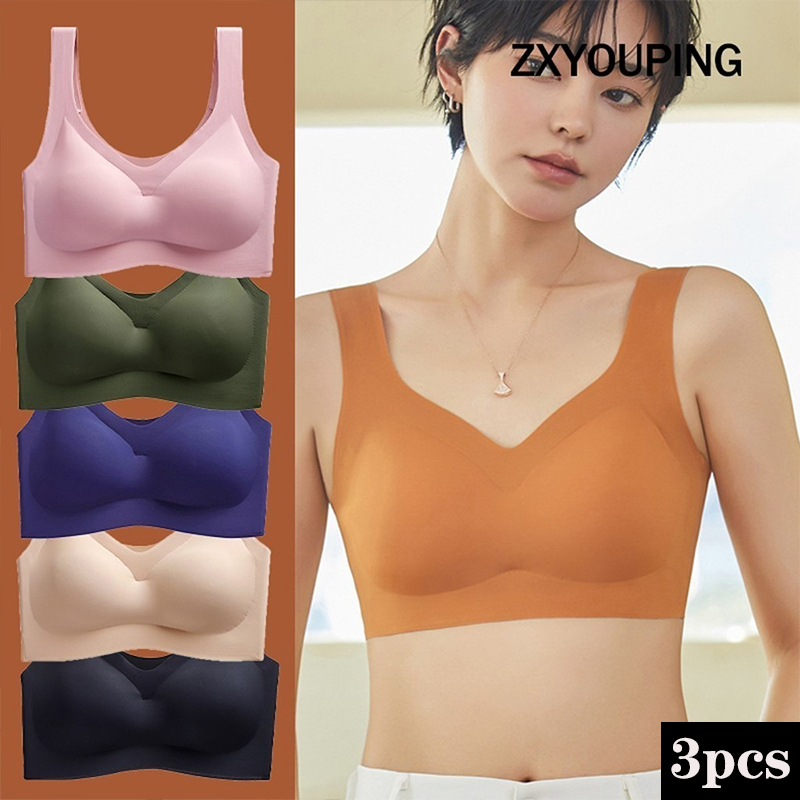 3PCS Sexy Sports Bra Seamless  - Underwire Bra Padded review and price