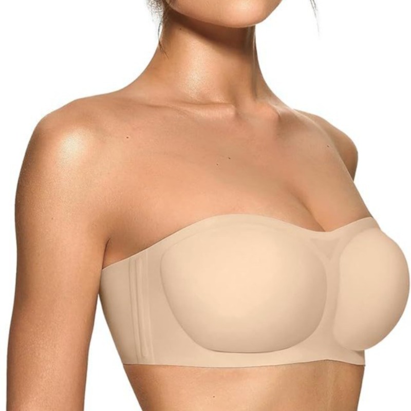 Women's Strapless Bra with Pus - Wirefree Bra Comfort review and price