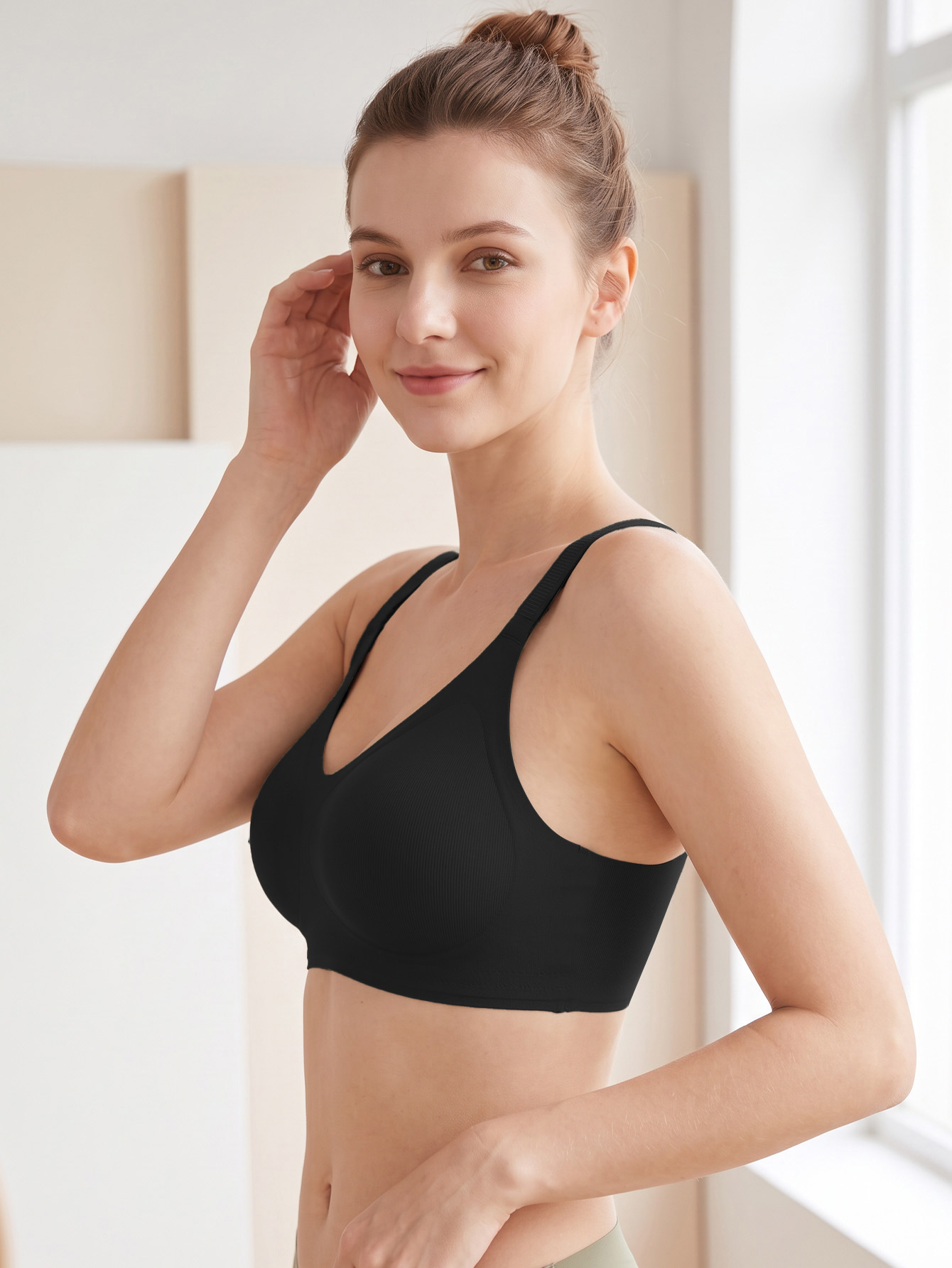 3PCS Set Women Seamless Knit W - Wirefree Bra Comfort review and price
